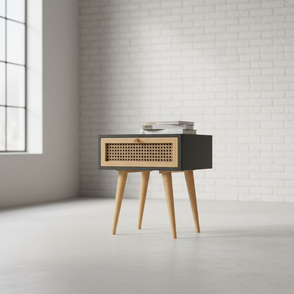 Rattan Drawer Pedestal