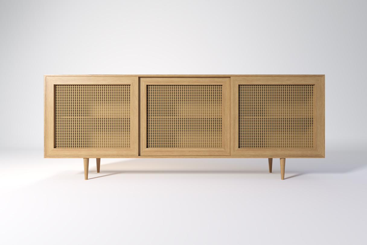 Rattan 3 Door Server - Image 6