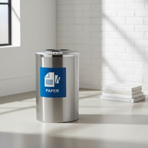 3 Division Stainless Steel Recycle Bin