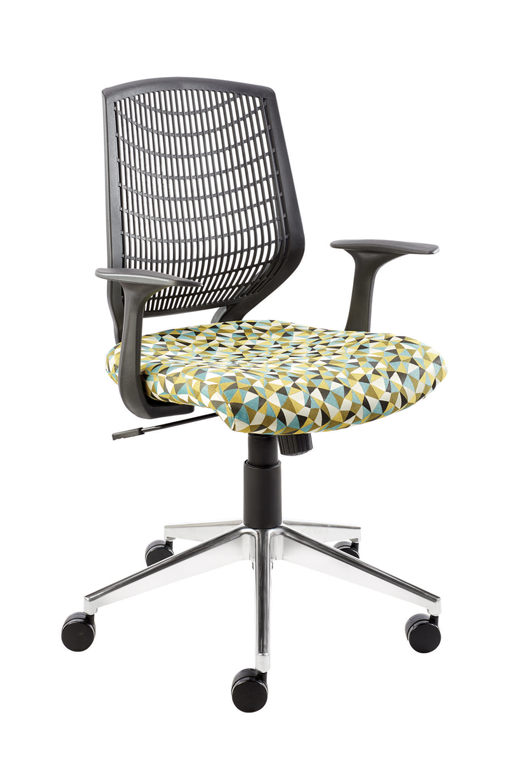 Grid Black Medium-Back Chair - Image 2