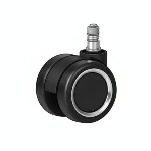 60mm Chrome Trim PU Castor – Noise Mute